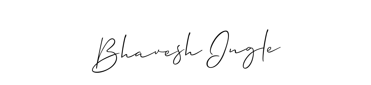 Similarly Allison_Script is the best handwritten signature design. Signature creator online .You can use it as an online autograph creator for name Bhavesh Ingle. Bhavesh Ingle signature style 2 images and pictures png