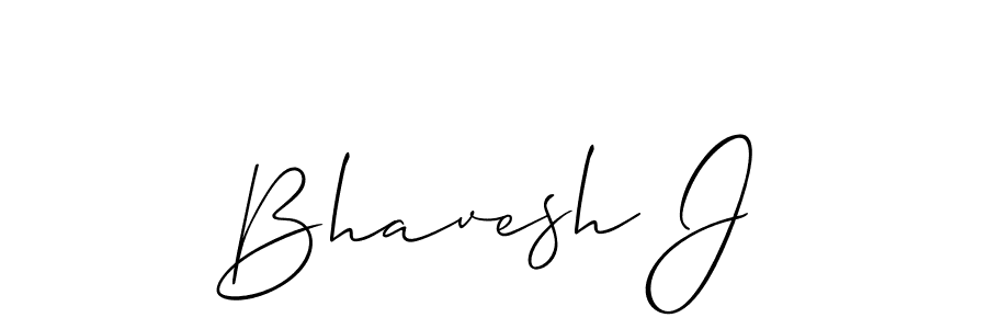 Design your own signature with our free online signature maker. With this signature software, you can create a handwritten (Allison_Script) signature for name Bhavesh J. Bhavesh J signature style 2 images and pictures png