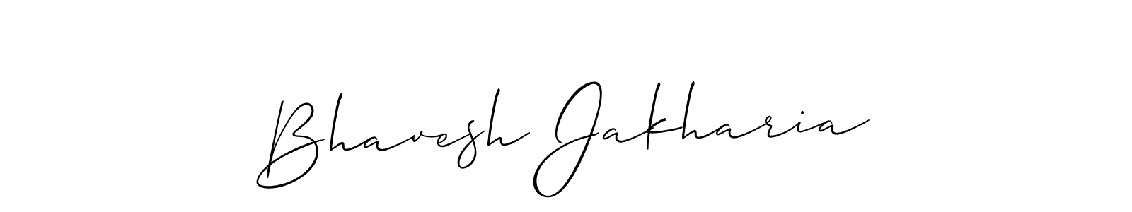Also we have Bhavesh Jakharia name is the best signature style. Create professional handwritten signature collection using Allison_Script autograph style. Bhavesh Jakharia signature style 2 images and pictures png