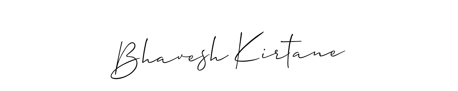 Make a beautiful signature design for name Bhavesh Kirtane. With this signature (Allison_Script) style, you can create a handwritten signature for free. Bhavesh Kirtane signature style 2 images and pictures png