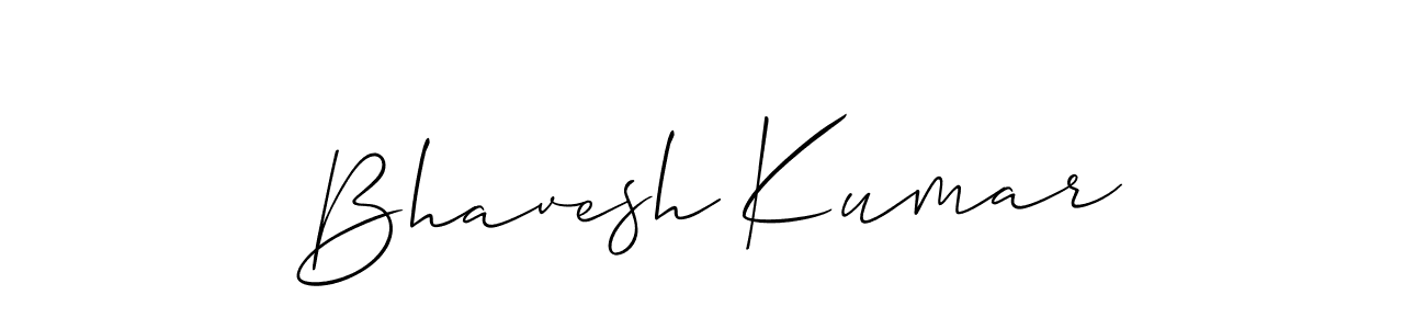 Allison_Script is a professional signature style that is perfect for those who want to add a touch of class to their signature. It is also a great choice for those who want to make their signature more unique. Get Bhavesh Kumar name to fancy signature for free. Bhavesh Kumar signature style 2 images and pictures png