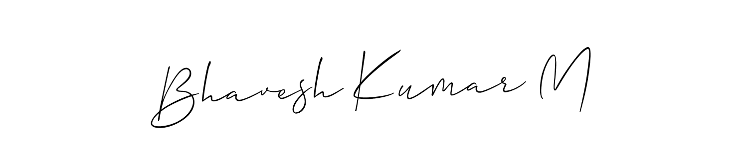 It looks lik you need a new signature style for name Bhavesh Kumar M. Design unique handwritten (Allison_Script) signature with our free signature maker in just a few clicks. Bhavesh Kumar M signature style 2 images and pictures png