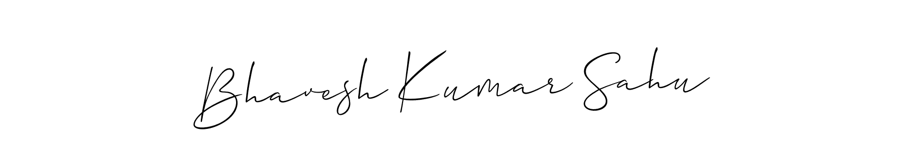 You should practise on your own different ways (Allison_Script) to write your name (Bhavesh Kumar Sahu) in signature. don't let someone else do it for you. Bhavesh Kumar Sahu signature style 2 images and pictures png