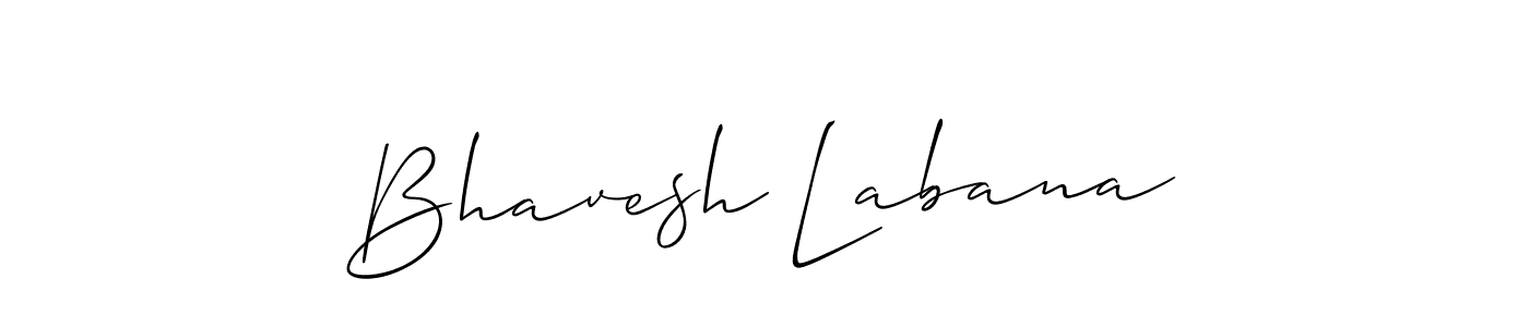 How to make Bhavesh Labana name signature. Use Allison_Script style for creating short signs online. This is the latest handwritten sign. Bhavesh Labana signature style 2 images and pictures png