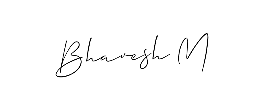 How to Draw Bhavesh M signature style? Allison_Script is a latest design signature styles for name Bhavesh M. Bhavesh M signature style 2 images and pictures png