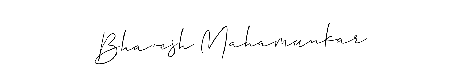 It looks lik you need a new signature style for name Bhavesh Mahamunkar. Design unique handwritten (Allison_Script) signature with our free signature maker in just a few clicks. Bhavesh Mahamunkar signature style 2 images and pictures png