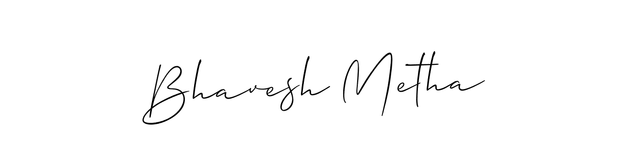 Also we have Bhavesh Metha name is the best signature style. Create professional handwritten signature collection using Allison_Script autograph style. Bhavesh Metha signature style 2 images and pictures png