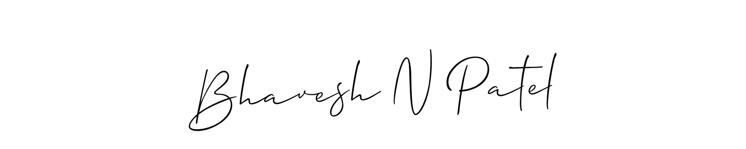 if you are searching for the best signature style for your name Bhavesh N Patel. so please give up your signature search. here we have designed multiple signature styles  using Allison_Script. Bhavesh N Patel signature style 2 images and pictures png