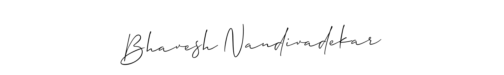 Design your own signature with our free online signature maker. With this signature software, you can create a handwritten (Allison_Script) signature for name Bhavesh Nandivadekar. Bhavesh Nandivadekar signature style 2 images and pictures png