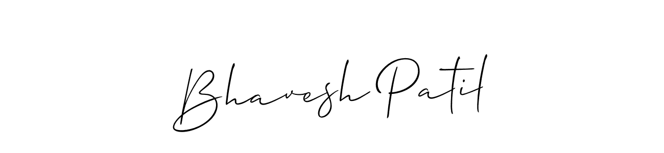 The best way (Allison_Script) to make a short signature is to pick only two or three words in your name. The name Bhavesh Patil include a total of six letters. For converting this name. Bhavesh Patil signature style 2 images and pictures png