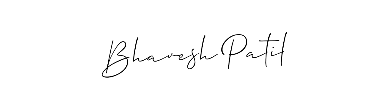 Create a beautiful signature design for name Bhavesh Patil. With this signature (Allison_Script) fonts, you can make a handwritten signature for free. Bhavesh Patil signature style 2 images and pictures png