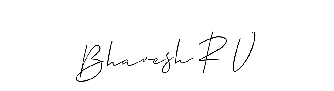 Also You can easily find your signature by using the search form. We will create Bhavesh R V name handwritten signature images for you free of cost using Allison_Script sign style. Bhavesh R V signature style 2 images and pictures png
