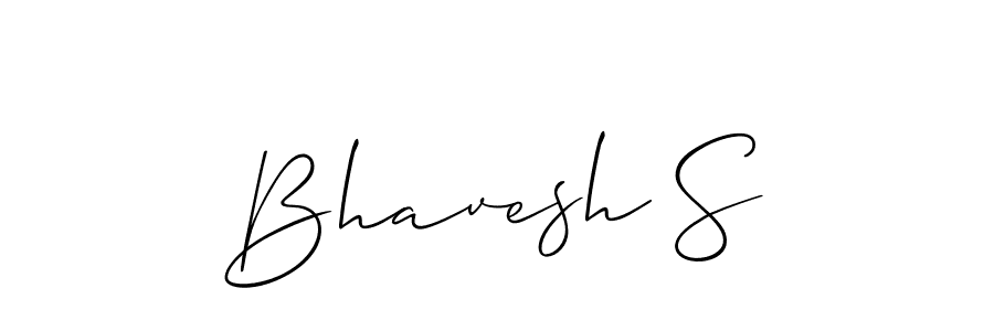 The best way (Allison_Script) to make a short signature is to pick only two or three words in your name. The name Bhavesh S include a total of six letters. For converting this name. Bhavesh S signature style 2 images and pictures png