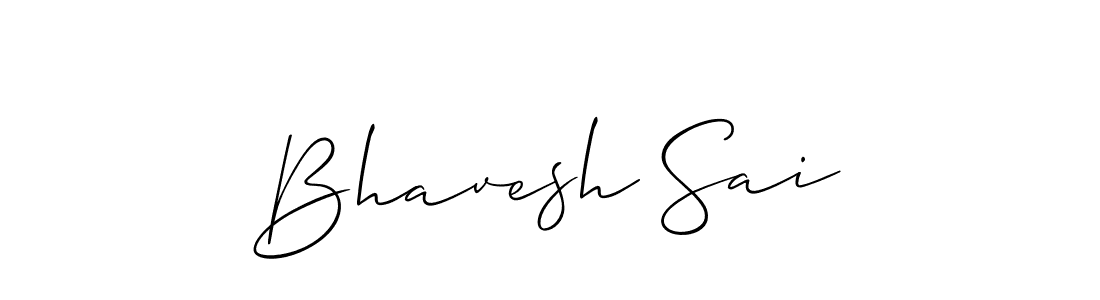 Design your own signature with our free online signature maker. With this signature software, you can create a handwritten (Allison_Script) signature for name Bhavesh Sai. Bhavesh Sai signature style 2 images and pictures png