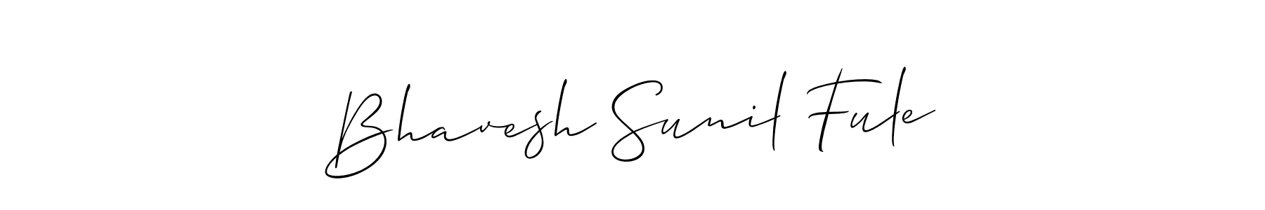 How to Draw Bhavesh Sunil Fule signature style? Allison_Script is a latest design signature styles for name Bhavesh Sunil Fule. Bhavesh Sunil Fule signature style 2 images and pictures png