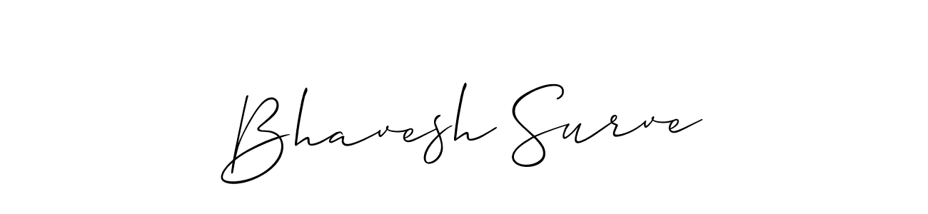 You should practise on your own different ways (Allison_Script) to write your name (Bhavesh Surve) in signature. don't let someone else do it for you. Bhavesh Surve signature style 2 images and pictures png