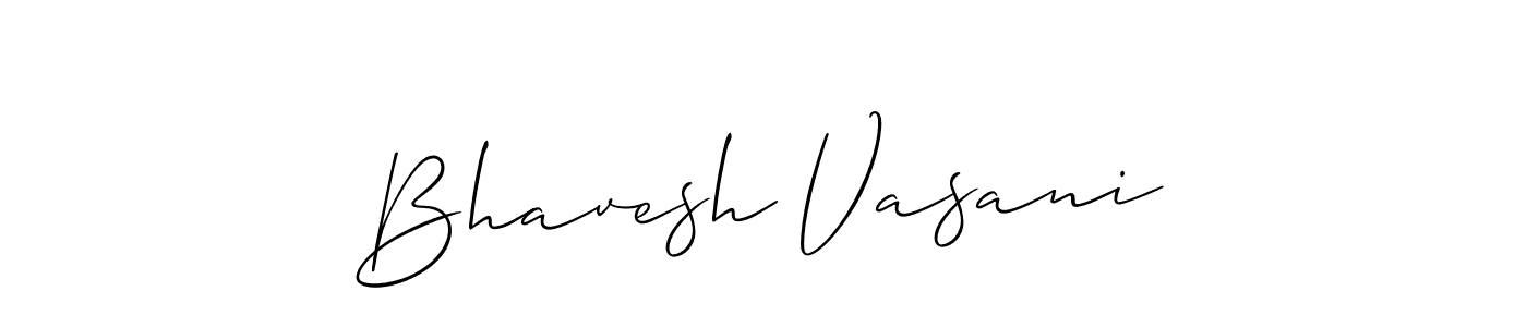 Design your own signature with our free online signature maker. With this signature software, you can create a handwritten (Allison_Script) signature for name Bhavesh Vasani. Bhavesh Vasani signature style 2 images and pictures png