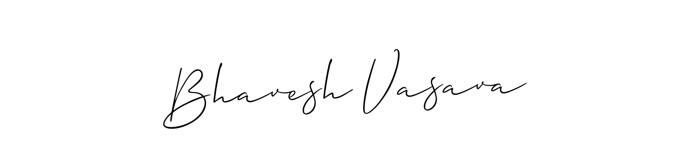 Make a short Bhavesh Vasava signature style. Manage your documents anywhere anytime using Allison_Script. Create and add eSignatures, submit forms, share and send files easily. Bhavesh Vasava signature style 2 images and pictures png