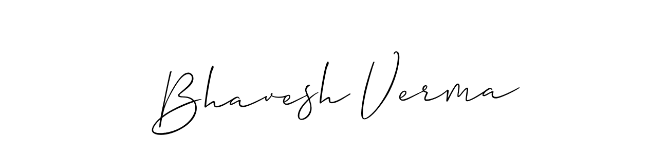 Make a beautiful signature design for name Bhavesh Verma. With this signature (Allison_Script) style, you can create a handwritten signature for free. Bhavesh Verma signature style 2 images and pictures png
