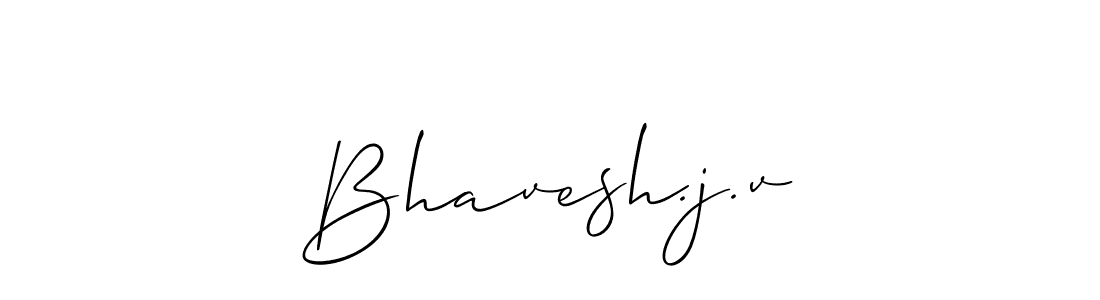 Make a beautiful signature design for name Bhavesh.j.v. With this signature (Allison_Script) style, you can create a handwritten signature for free. Bhavesh.j.v signature style 2 images and pictures png