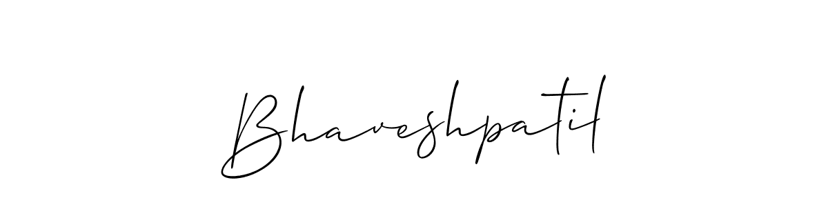 How to make Bhaveshpatil name signature. Use Allison_Script style for creating short signs online. This is the latest handwritten sign. Bhaveshpatil signature style 2 images and pictures png