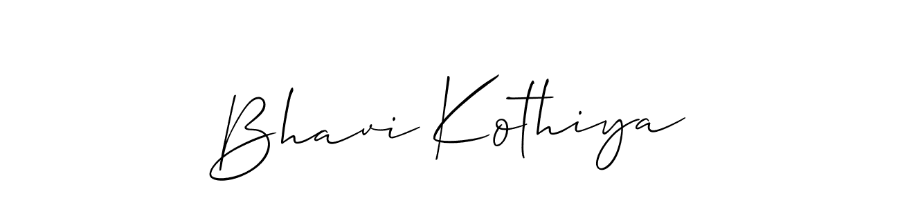 Design your own signature with our free online signature maker. With this signature software, you can create a handwritten (Allison_Script) signature for name Bhavi Kothiya. Bhavi Kothiya signature style 2 images and pictures png