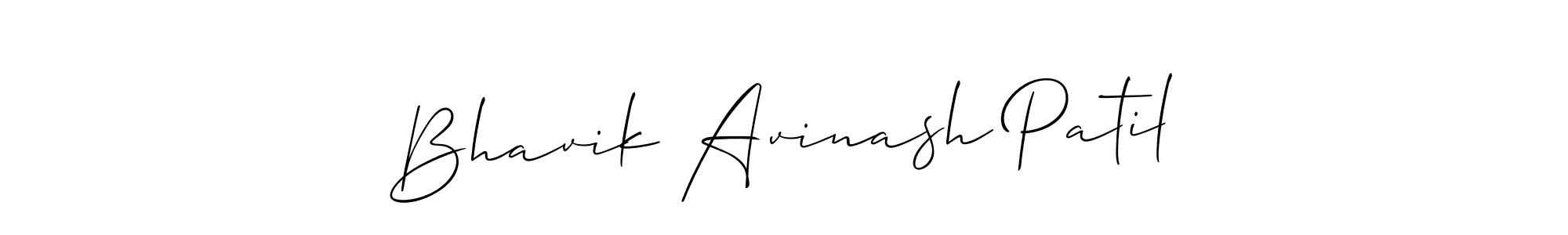 Also we have Bhavik Avinash Patil name is the best signature style. Create professional handwritten signature collection using Allison_Script autograph style. Bhavik Avinash Patil signature style 2 images and pictures png