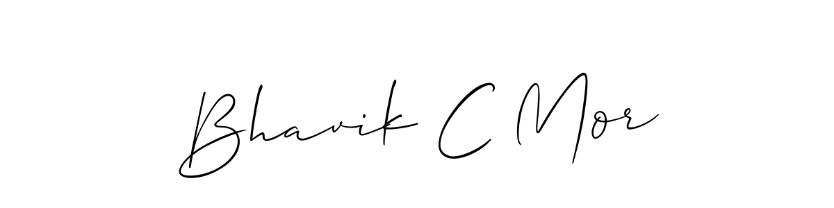Bhavik C Mor stylish signature style. Best Handwritten Sign (Allison_Script) for my name. Handwritten Signature Collection Ideas for my name Bhavik C Mor. Bhavik C Mor signature style 2 images and pictures png