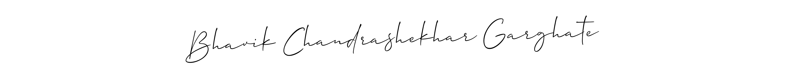 Create a beautiful signature design for name Bhavik Chandrashekhar Garghate. With this signature (Allison_Script) fonts, you can make a handwritten signature for free. Bhavik Chandrashekhar Garghate signature style 2 images and pictures png