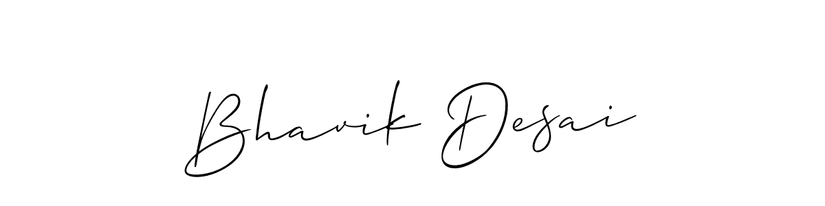 Use a signature maker to create a handwritten signature online. With this signature software, you can design (Allison_Script) your own signature for name Bhavik Desai. Bhavik Desai signature style 2 images and pictures png