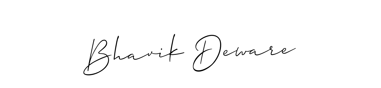 It looks lik you need a new signature style for name Bhavik Deware. Design unique handwritten (Allison_Script) signature with our free signature maker in just a few clicks. Bhavik Deware signature style 2 images and pictures png