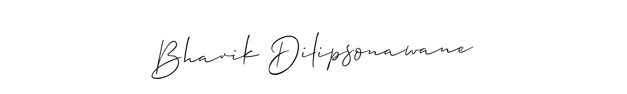 It looks lik you need a new signature style for name Bhavik Dilipsonawane. Design unique handwritten (Allison_Script) signature with our free signature maker in just a few clicks. Bhavik Dilipsonawane signature style 2 images and pictures png