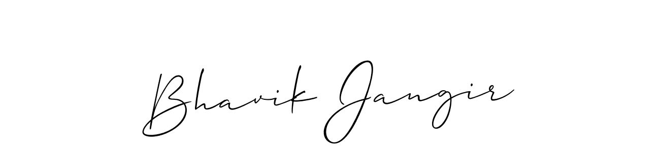 How to make Bhavik Jangir signature? Allison_Script is a professional autograph style. Create handwritten signature for Bhavik Jangir name. Bhavik Jangir signature style 2 images and pictures png