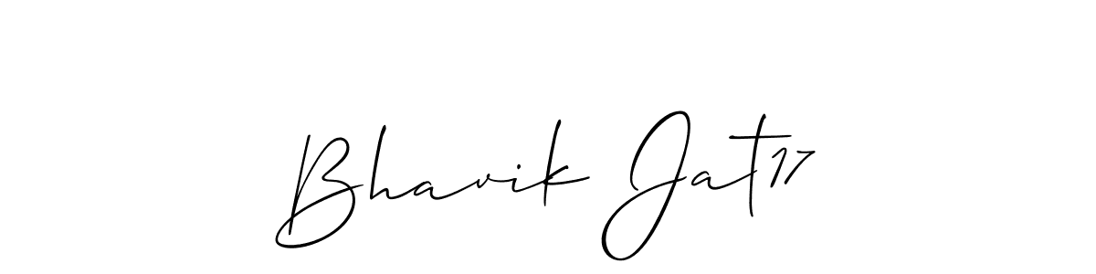 Also we have Bhavik Jat17 name is the best signature style. Create professional handwritten signature collection using Allison_Script autograph style. Bhavik Jat17 signature style 2 images and pictures png