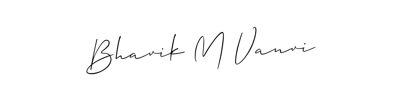 Create a beautiful signature design for name Bhavik M Vanvi. With this signature (Allison_Script) fonts, you can make a handwritten signature for free. Bhavik M Vanvi signature style 2 images and pictures png