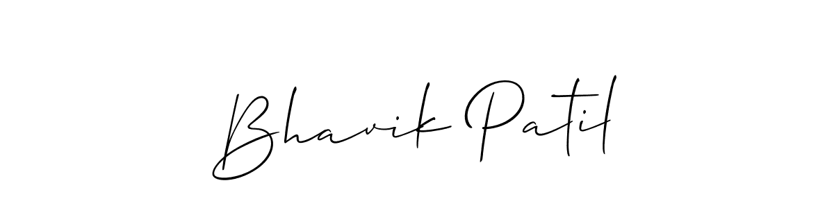 The best way (Allison_Script) to make a short signature is to pick only two or three words in your name. The name Bhavik Patil include a total of six letters. For converting this name. Bhavik Patil signature style 2 images and pictures png