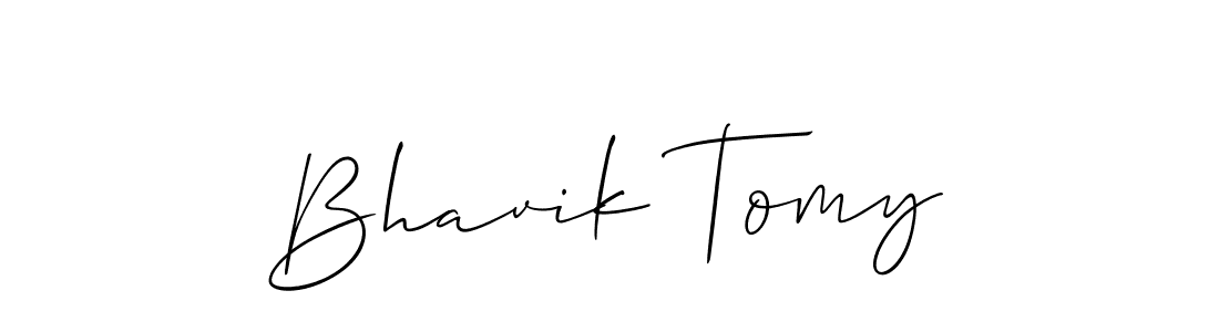 Also we have Bhavik Tomy name is the best signature style. Create professional handwritten signature collection using Allison_Script autograph style. Bhavik Tomy signature style 2 images and pictures png