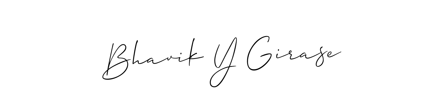 Also You can easily find your signature by using the search form. We will create Bhavik Y Girase name handwritten signature images for you free of cost using Allison_Script sign style. Bhavik Y Girase signature style 2 images and pictures png