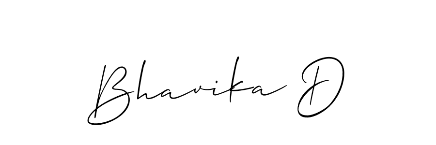 Use a signature maker to create a handwritten signature online. With this signature software, you can design (Allison_Script) your own signature for name Bhavika D. Bhavika D signature style 2 images and pictures png