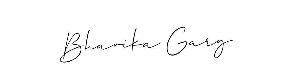 How to make Bhavika Garg name signature. Use Allison_Script style for creating short signs online. This is the latest handwritten sign. Bhavika Garg signature style 2 images and pictures png