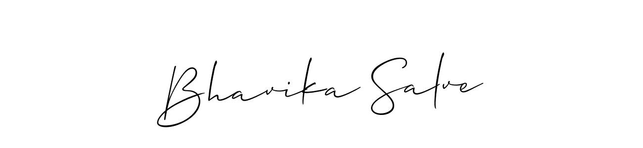 Bhavika Salve stylish signature style. Best Handwritten Sign (Allison_Script) for my name. Handwritten Signature Collection Ideas for my name Bhavika Salve. Bhavika Salve signature style 2 images and pictures png