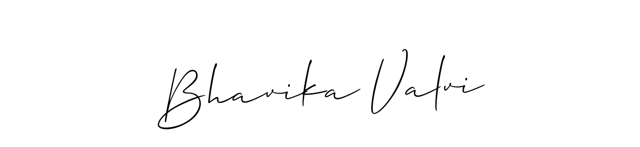 Make a short Bhavika Valvi signature style. Manage your documents anywhere anytime using Allison_Script. Create and add eSignatures, submit forms, share and send files easily. Bhavika Valvi signature style 2 images and pictures png