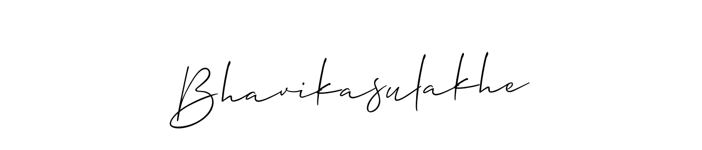 The best way (Allison_Script) to make a short signature is to pick only two or three words in your name. The name Bhavikasulakhe include a total of six letters. For converting this name. Bhavikasulakhe signature style 2 images and pictures png