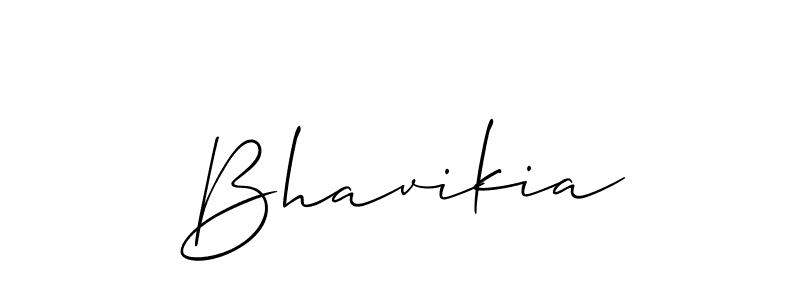 Create a beautiful signature design for name Bhavikia. With this signature (Allison_Script) fonts, you can make a handwritten signature for free. Bhavikia signature style 2 images and pictures png