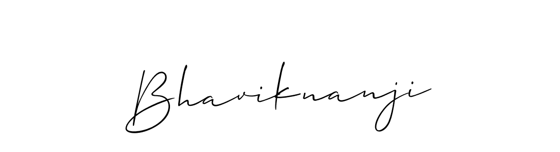 Design your own signature with our free online signature maker. With this signature software, you can create a handwritten (Allison_Script) signature for name Bhaviknanji. Bhaviknanji signature style 2 images and pictures png