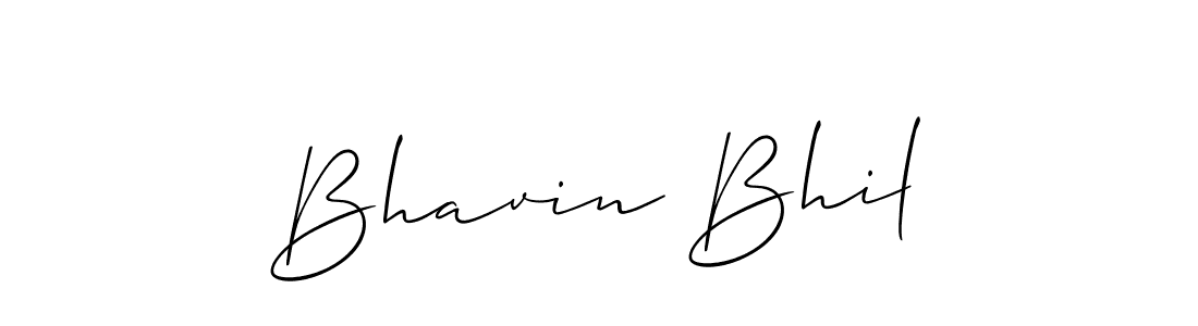 Design your own signature with our free online signature maker. With this signature software, you can create a handwritten (Allison_Script) signature for name Bhavin Bhil. Bhavin Bhil signature style 2 images and pictures png