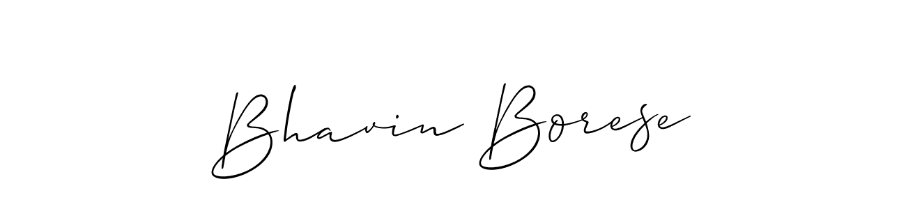Also we have Bhavin Borese name is the best signature style. Create professional handwritten signature collection using Allison_Script autograph style. Bhavin Borese signature style 2 images and pictures png