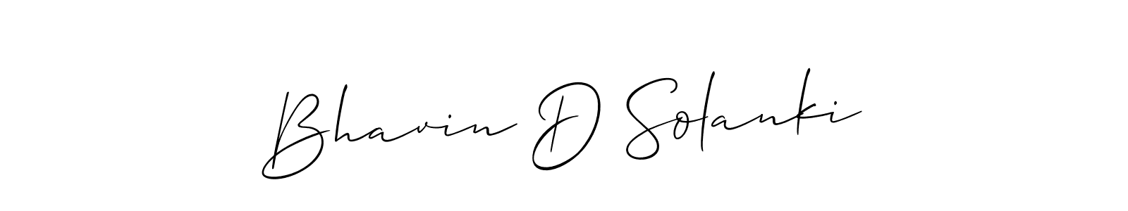 How to make Bhavin D Solanki signature? Allison_Script is a professional autograph style. Create handwritten signature for Bhavin D Solanki name. Bhavin D Solanki signature style 2 images and pictures png