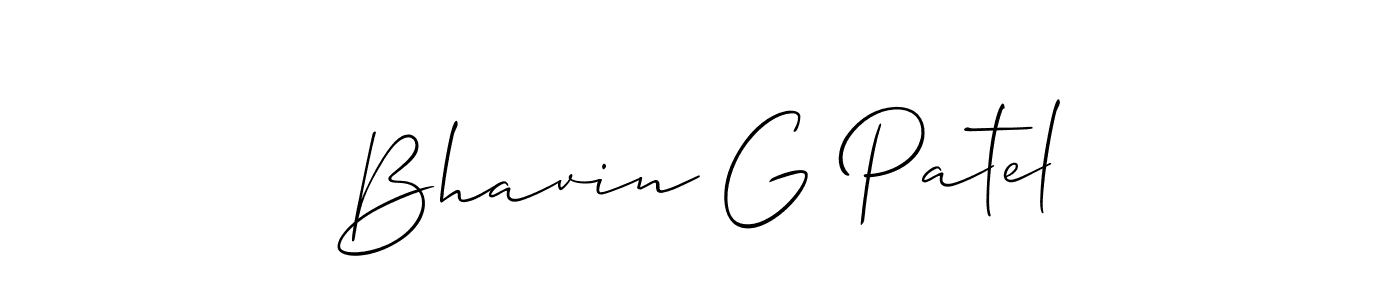 if you are searching for the best signature style for your name Bhavin G Patel. so please give up your signature search. here we have designed multiple signature styles  using Allison_Script. Bhavin G Patel signature style 2 images and pictures png