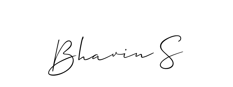 Use a signature maker to create a handwritten signature online. With this signature software, you can design (Allison_Script) your own signature for name Bhavin S. Bhavin S signature style 2 images and pictures png